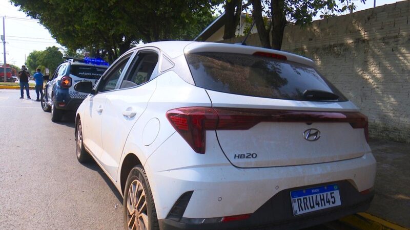 Carro tomado em assalto é recuperado pela PM em Sorriso e um homem foi preso