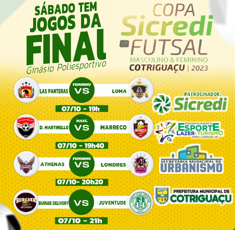 Cotriguaçu: Semifinal da Copa Sicredi de Futsal tem jogos equilibrados e emocionantes