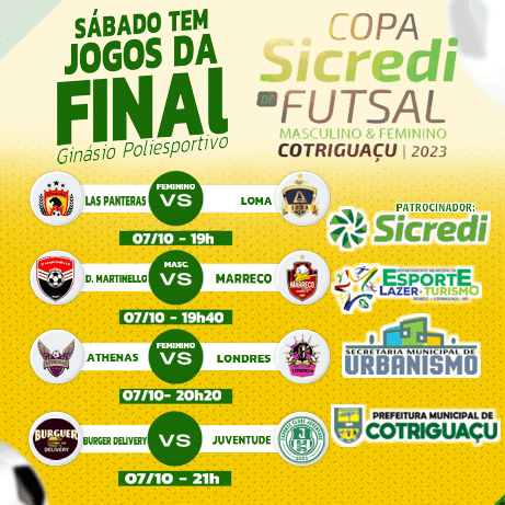 Cotriguaçu: Semifinal da Copa Sicredi de Futsal tem jogos equilibrados e emocionantes