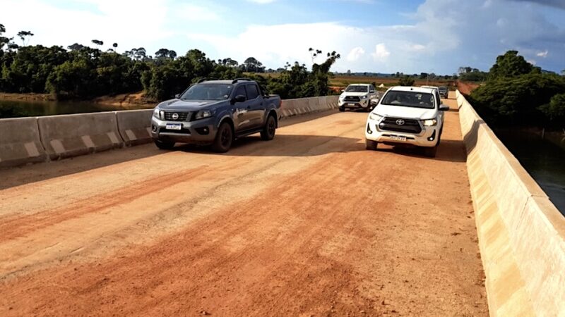 Liberado tráfego na nova ponte de concreto do rio dos Peixes no Nortão