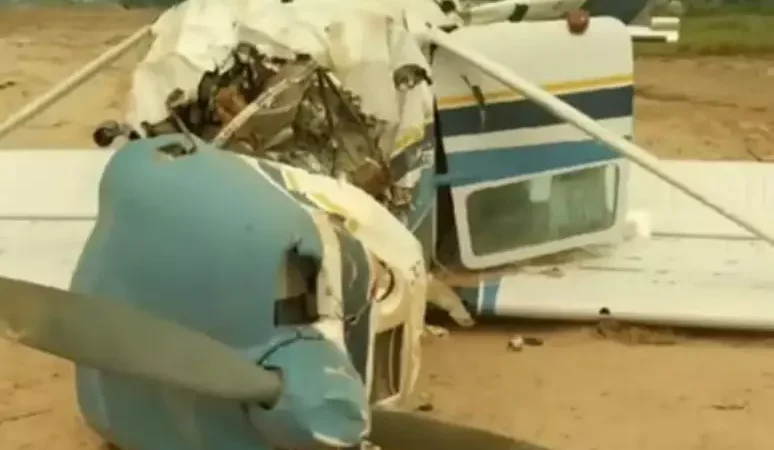 Avião cai no Pantanal de MS e deixa quatro pessoas feridas