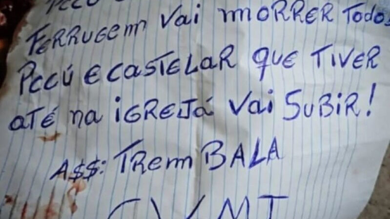 Presidiários são decapitados a mando do CV; recado deixado ameaça grupos rivais