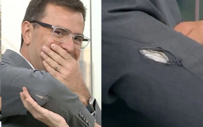 Terno de Bocardi rasga ao vivo e âncora vira piada: “Esfarrapado” Terno de Bocardi rasga ao vivo e âncora vira piada: “Esfarrapado”