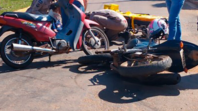 Dois em Colíder ficam feridos após acidente entre motos