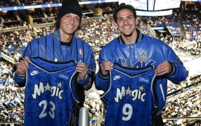 David Luiz e Pedro, do Flamengo, participam de jogo na NBA nos EUA