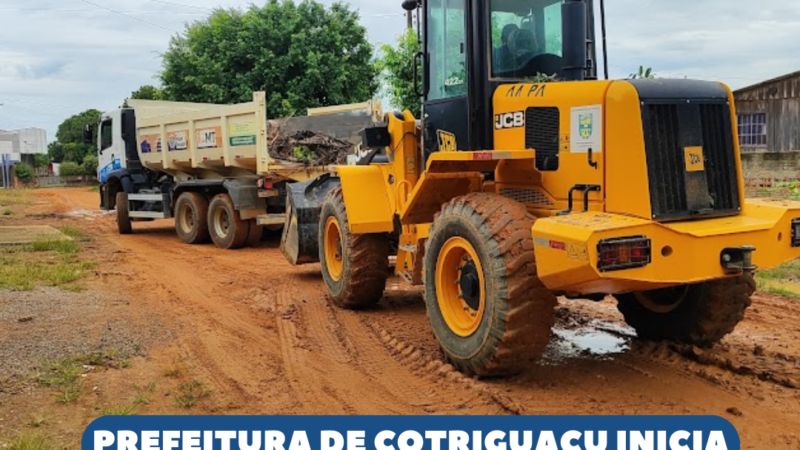 Prefeitura de Cotriguaçu inicia retirada de entulho em toda a cidade