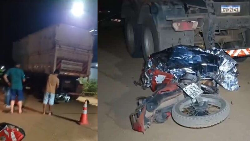 Motociclista morre após bater no vagão de carreta próximo à BR-163 em Sinop