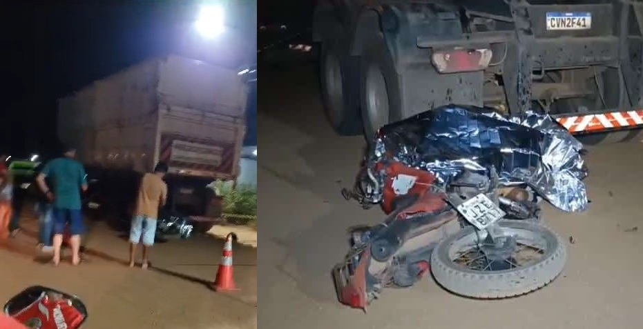 Motociclista morre após bater no vagão de carreta próximo à BR-163 em Sinop Motociclista morre após bater no vagão de carreta próximo à BR-163 em Sinop