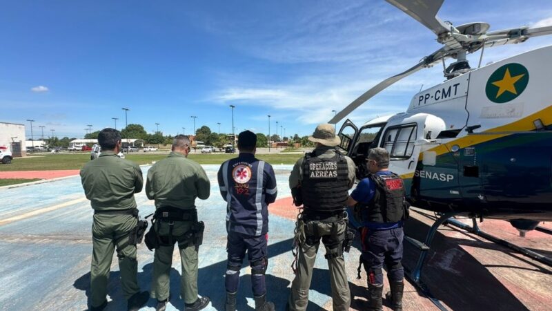 Serviço aeromédico do Ciopaer socorreu três pacientes que precisavam de atendimento de urgência