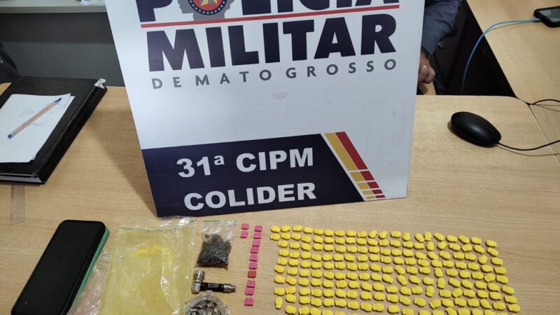 Adolescente é apreendido pela PM com 204 comprimidos de ecstasy em Colíder