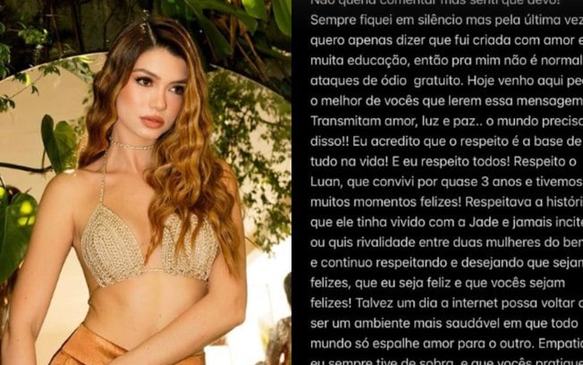 Ex de Luan Santana faz pedido após cantor assumir novo romance