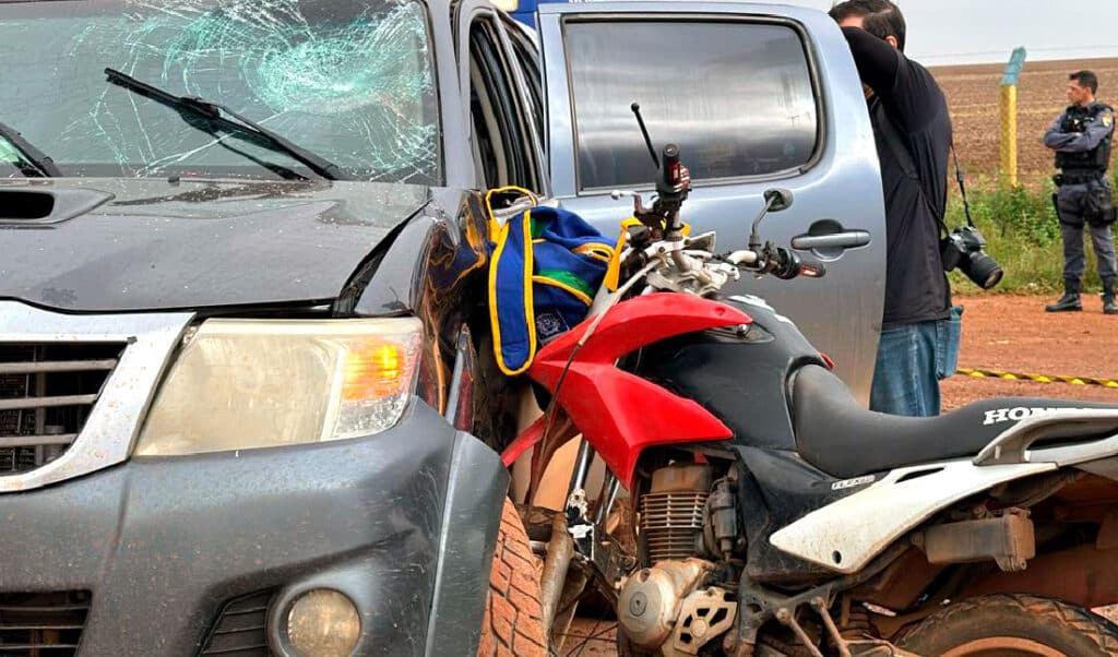 Mulher morre em colisão entre caminhonete e moto na rodovia Sorriso-Nova Ubiratã