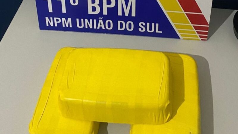 Homem é preso pela Polícia Militar com tabletes de cocaína em União do Sul