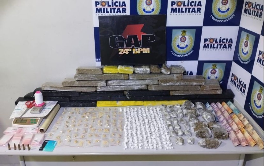 Homem é preso pela Polícia Militar com 22 tabletes de maconha em Cuiabá