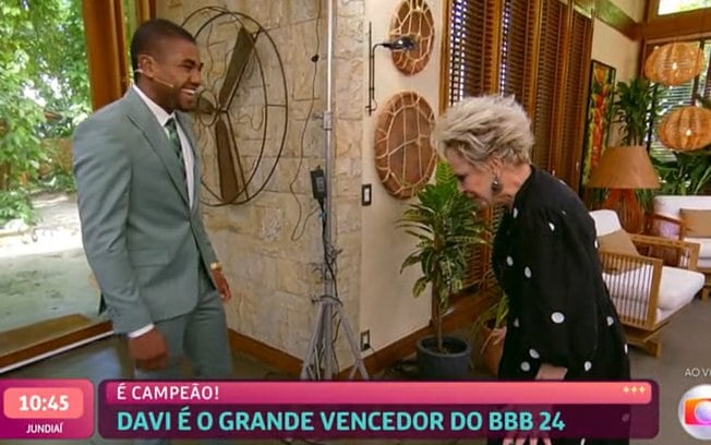 BBB 24: Ana Maria Braga quebra protocolo e encontra Davi