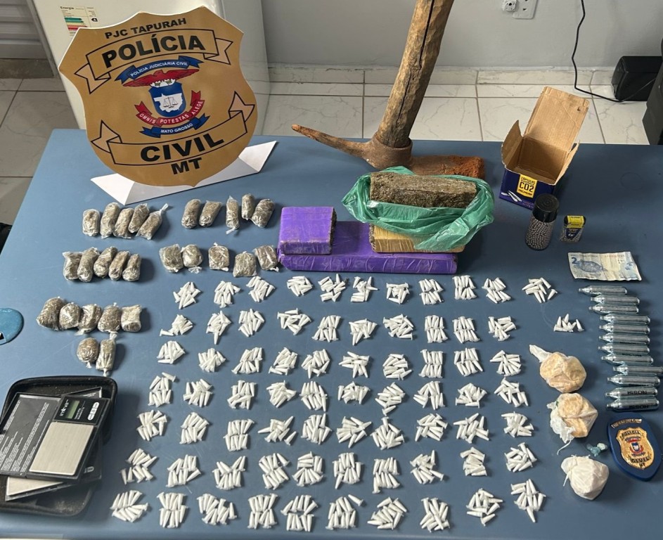 Polícia Civil localiza em imóvel abandonado depósito de entorpecentes de Tapurah
