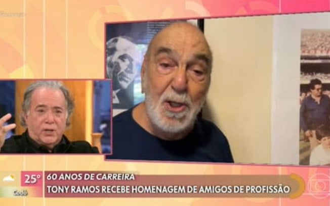 Tony Ramos é homenageado por 60 anos de carreira e vibra com hino do São Paulo