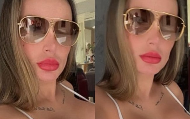 Andressa Urach exibe corpo após tirar costelas e pôr 2l de silicone