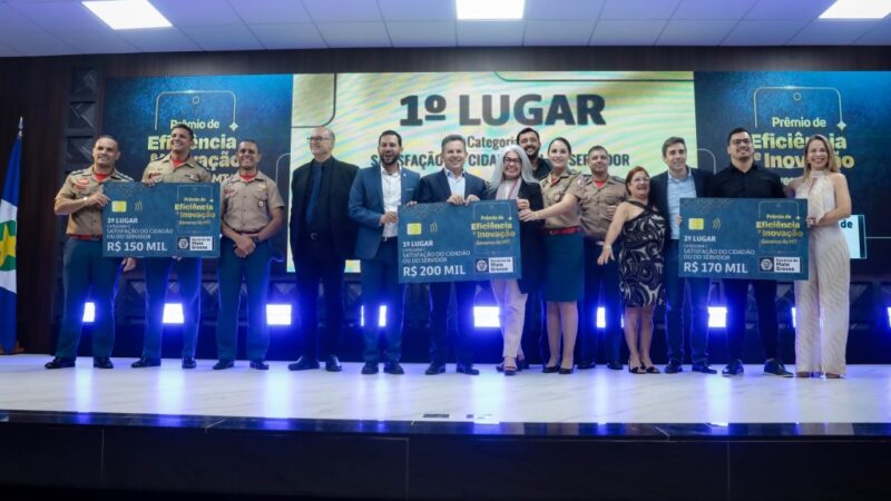 Vencedores do Prêmio de Eficiência e Inovação melhoraram serviços de segurança, educação e saúde à população mato-grossense