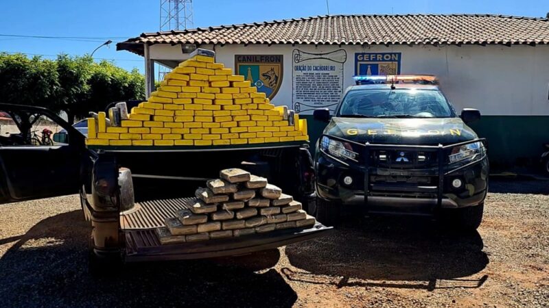 Gefron apreende 133 tabletes de entorpecentes em Cáceres; prejuízo ao crime é de R$ 2,8 milhões