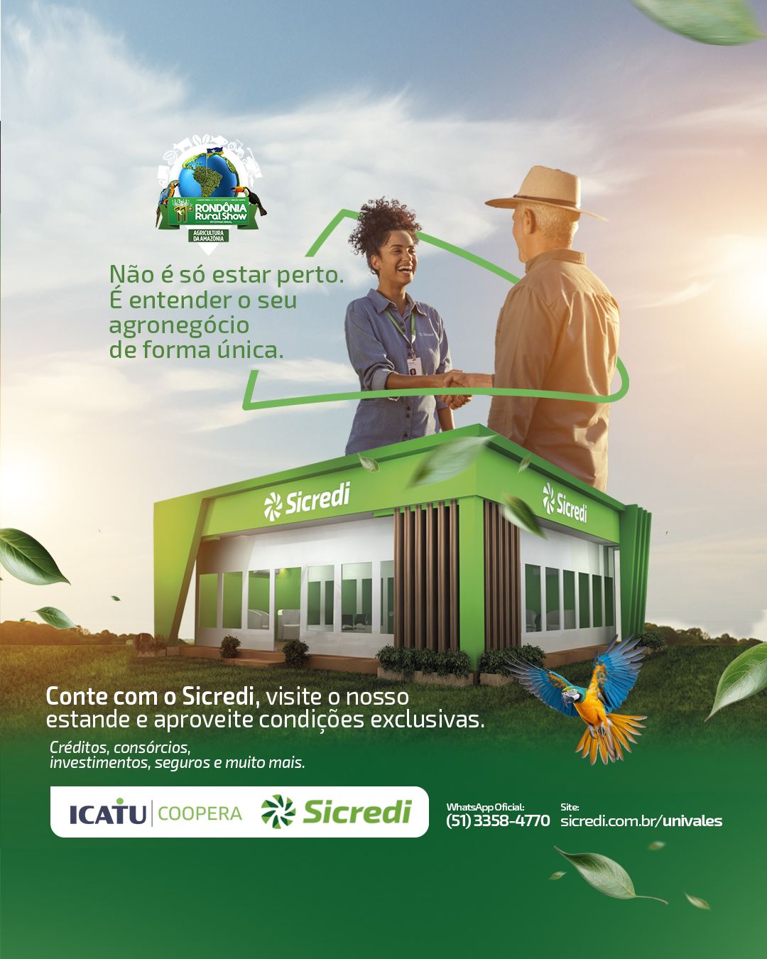 Sicredi estará na Rondônia Rural Show 2024 com condições especiais para os associados agro.