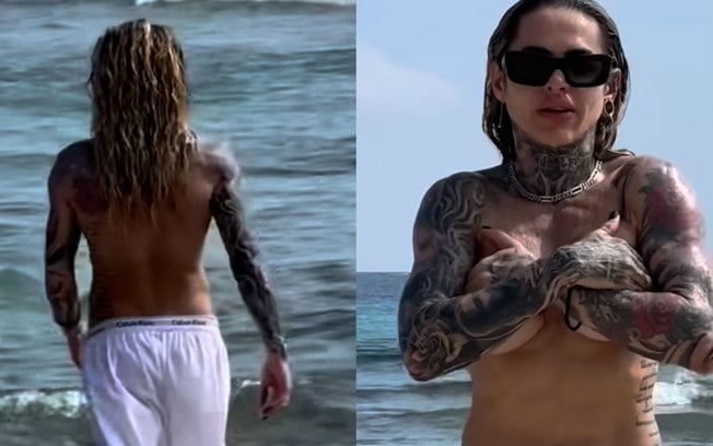 Esposa de Monique Evans faz topless durante lua de mel em Ibiza; veja Esposa de Monique Evans faz topless durante lua de mel em Ibiza; veja