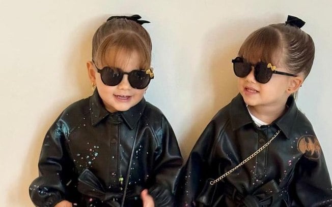 Virginia mostra looks combinando das filhas: ‘Eu tenho gêmeas?’