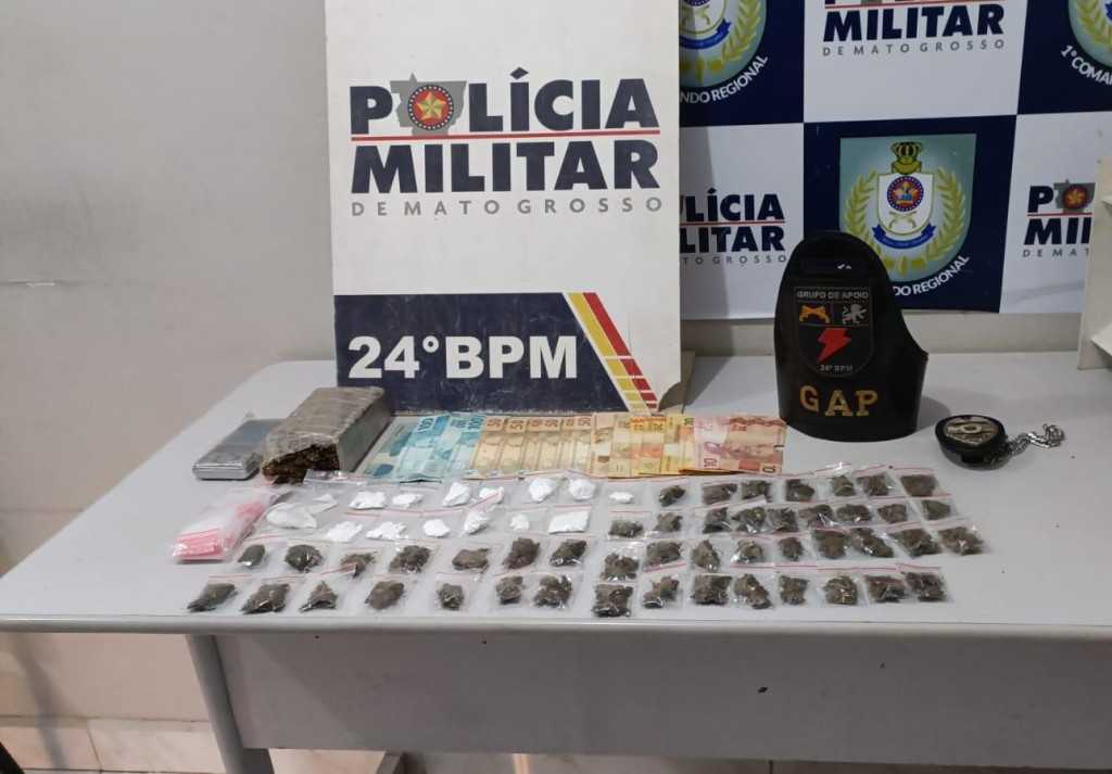 Polícia Militar prende cinco pessoas em flagrante por tráfico de drogas em Cuiabá