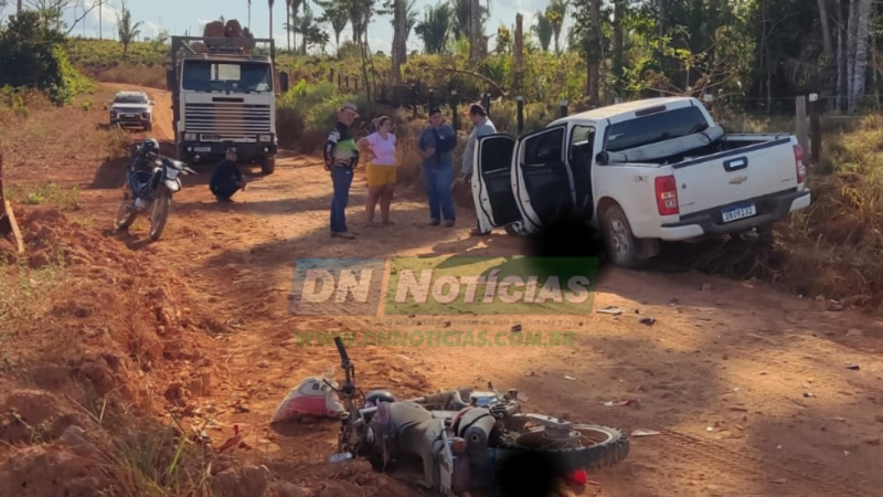 Acidente Fatal em Cotriguaçu Envolve Caminhonete e Motocicleta
