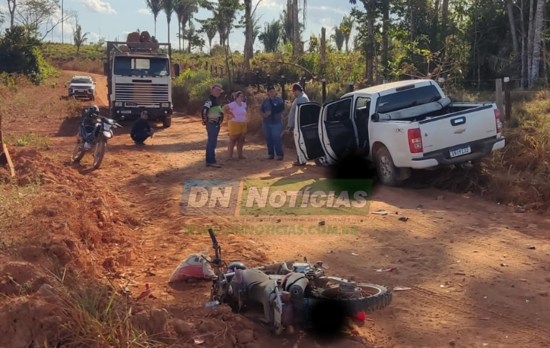 Acidente Fatal em Cotriguaçu Envolve Caminhonete e Motocicleta