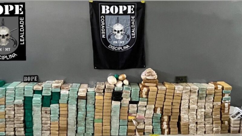 Polícia Militar apreende mais de 1,2 tonelada de drogas em Mato Grosso em 15 dias