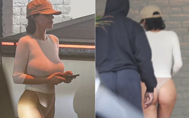 Esposa de Kanye West, Bianca Censori vai a restaurante apenas de calcinha fio-dental