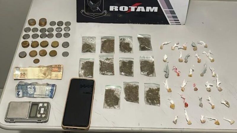 Homem é preso pela Rotam por tráfico de drogas em Cuiabá