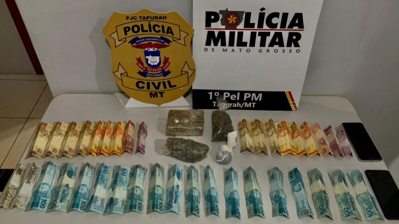 Ação integrada entre Polícia Civil e Polícia Militar prende casal de traficantes em Tapurah