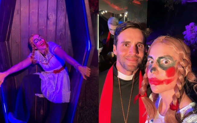 Ivete Sangalo celebra Halloween com o marido e Padre Fábio de Melo nos Estados Unidos