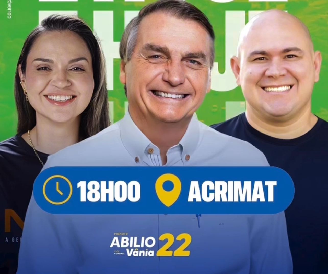 Bolsonaro e Zema reforçam palanque de Abilio nesta segunda (14)