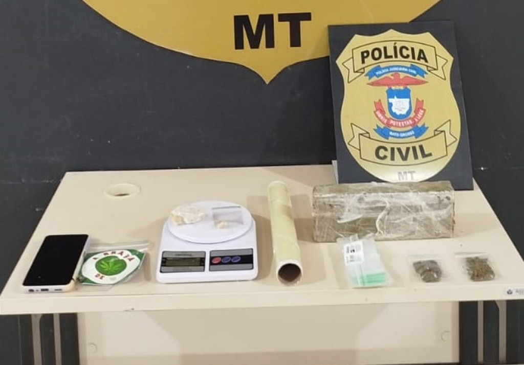 Polícia Civil fecha boca de fumo e prende traficante e foragido de MS em Tangará da Serra Polícia Civil fecha boca de fumo e prende traficante e foragido de MS em Tangará da Serra