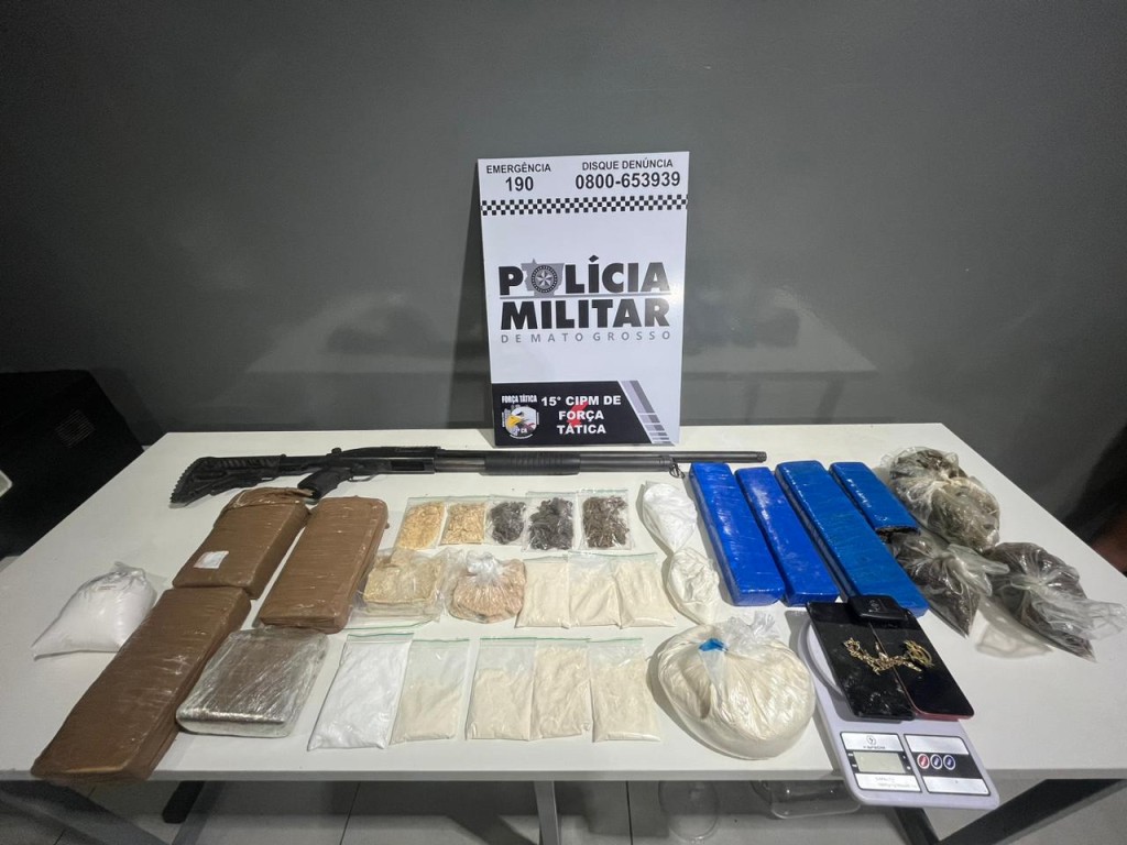 Força Tática prende dois homens e apreende adolescentes com drogas e arma de fogo Força Tática prende dois homens e apreende adolescentes com drogas e arma de fogo