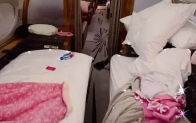 Paris Hilton exibe fotos e vídeos no Instagram de seu
jato particular; veja
