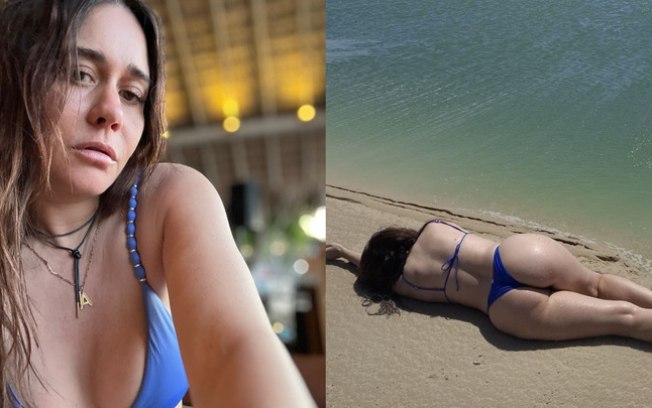 Alessandra Negrini aposta em biquíni para curtir férias no Nordeste; veja