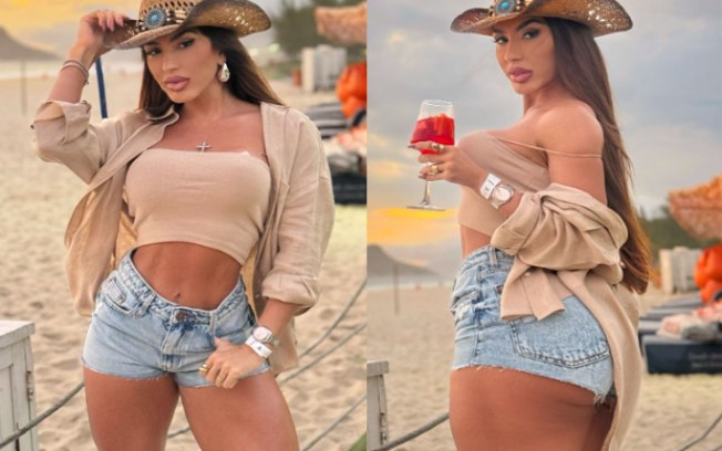 Andrea de Andrade, rainha das supercoxas, aproveita feriadão para curtir o Rio de Janeiro