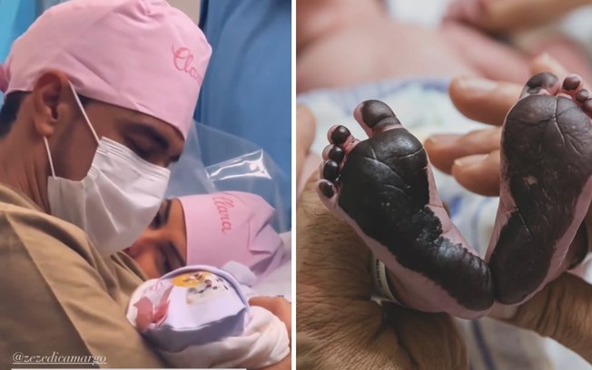 Zezé cita infância pobre ao celebrar o nascimento da filha no Natal: “Presentaço”