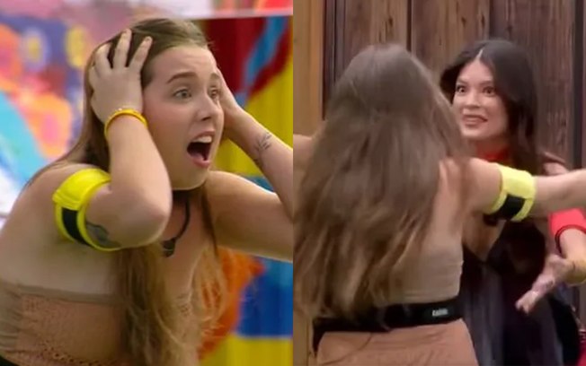 Raissa se emociona e grita ao conhecer famosas do “BBB 25”; assista