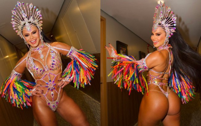 30 anos depois: Viviane Araujo posta antes e depois no Carnaval