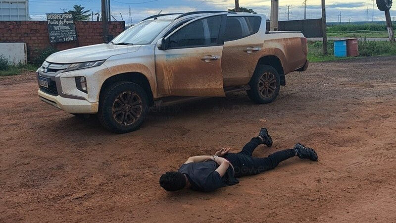 Trio acusado de furtar camionete no pátio da prefeitura de Nova Mutum é preso pela PM